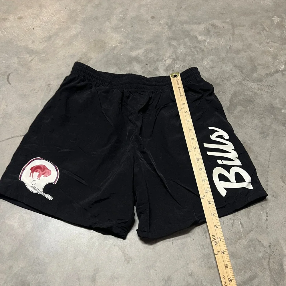 Mitchell & Ness Buffalo Bills Mens Black Nylon Mesh Lined Shorts Size M